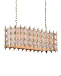 White Iron chandelier - Orion Nest for dining room view 1
