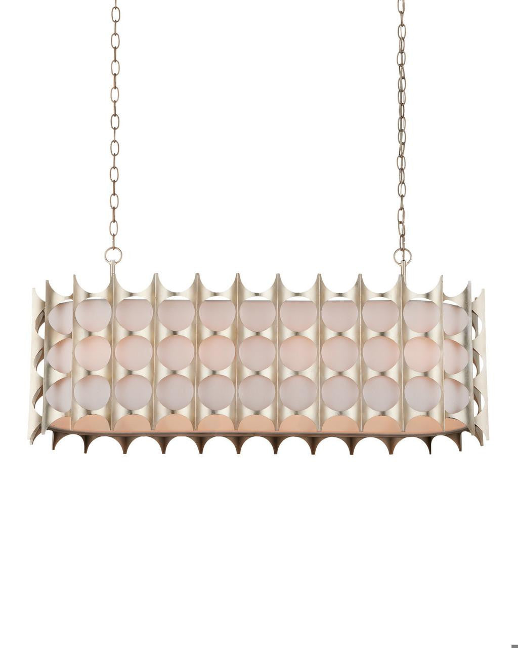 White Iron chandelier - Orion Nest for dining room view 4