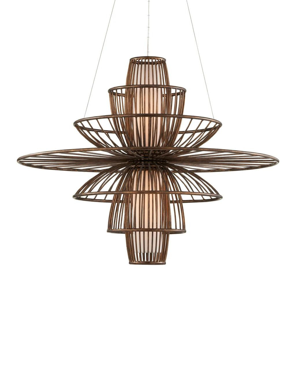 White Iron chandelier - Aster Trace for dining room view 5