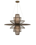 White Iron chandelier - Aster Trace for dining room view 1