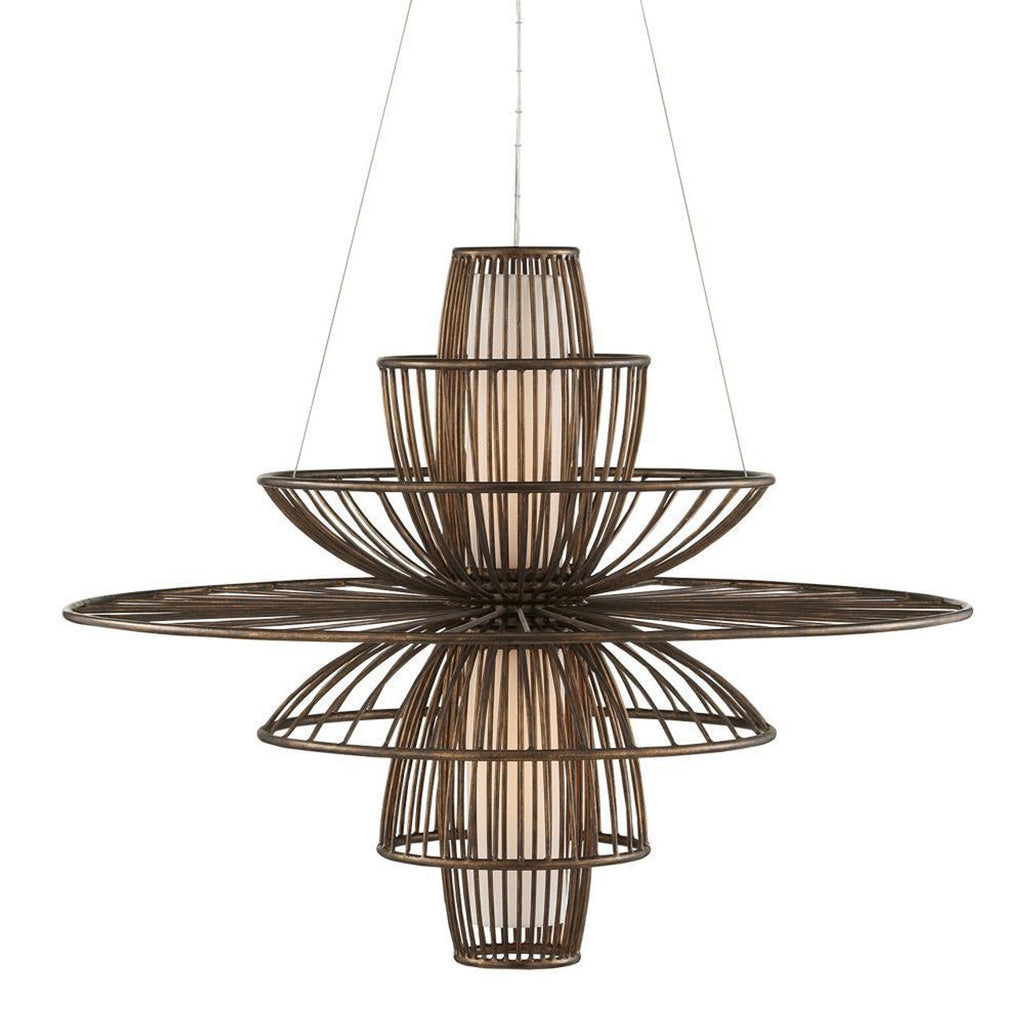 White Iron chandelier - Aster Trace for dining room view 4