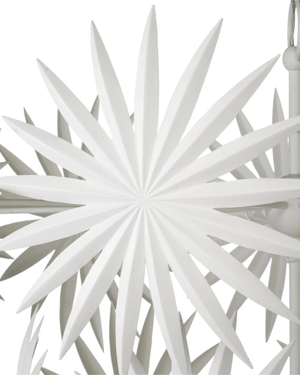 White Iron Round chandelier - Maren Verge for dining room view 3