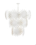 White Iron Round chandelier - Maren Verge for dining room view 1