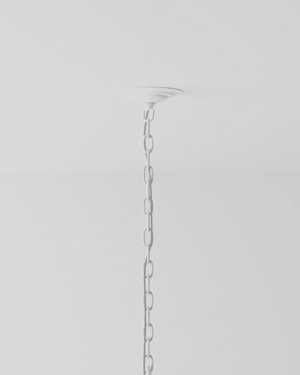 White Iron Round chandelier - Maren Verge for dining room view 5