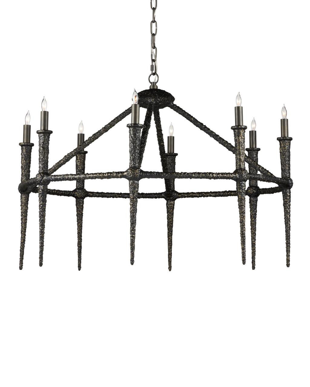 Bronze Metal chandelier - Ilona Dawn for dining room view 6