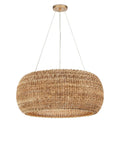 Natural Rattan Round chandelier - Paloma Dawn for dining room view 1
