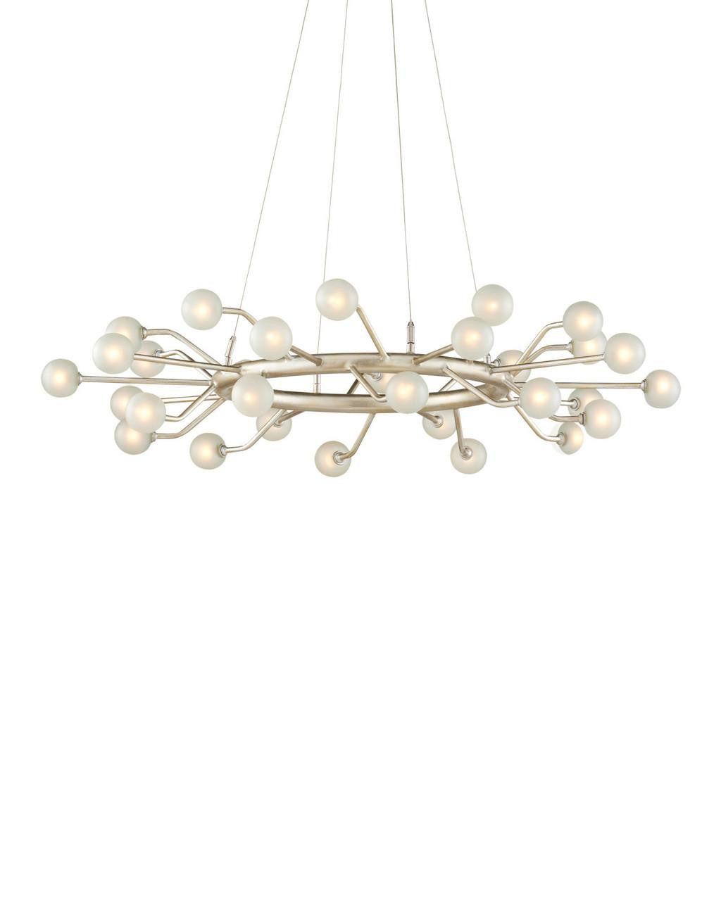 Silver Glass chandelier - Petra Verge for dining room view 2