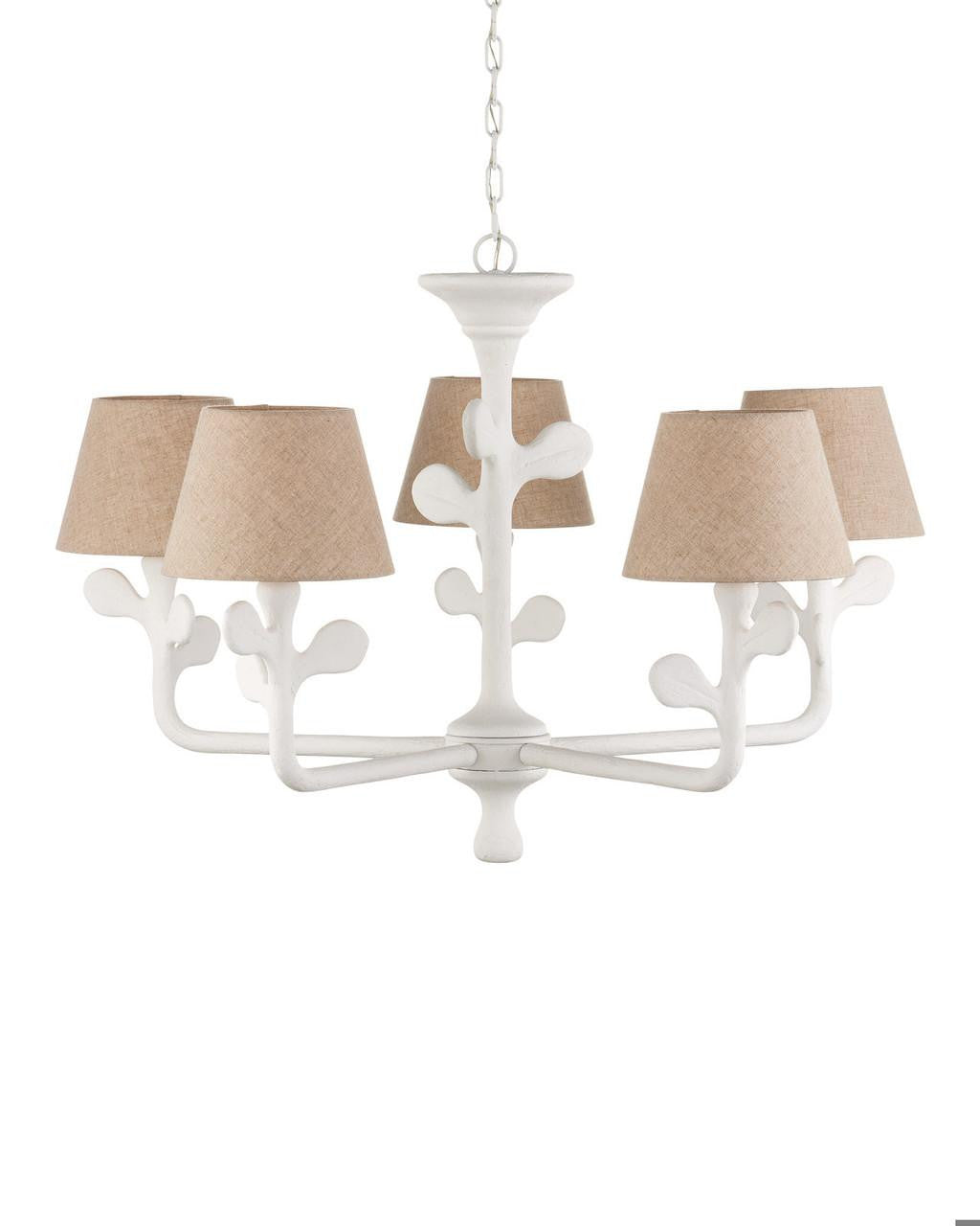 White Metal chandelier - Isla Nest for dining room view 3