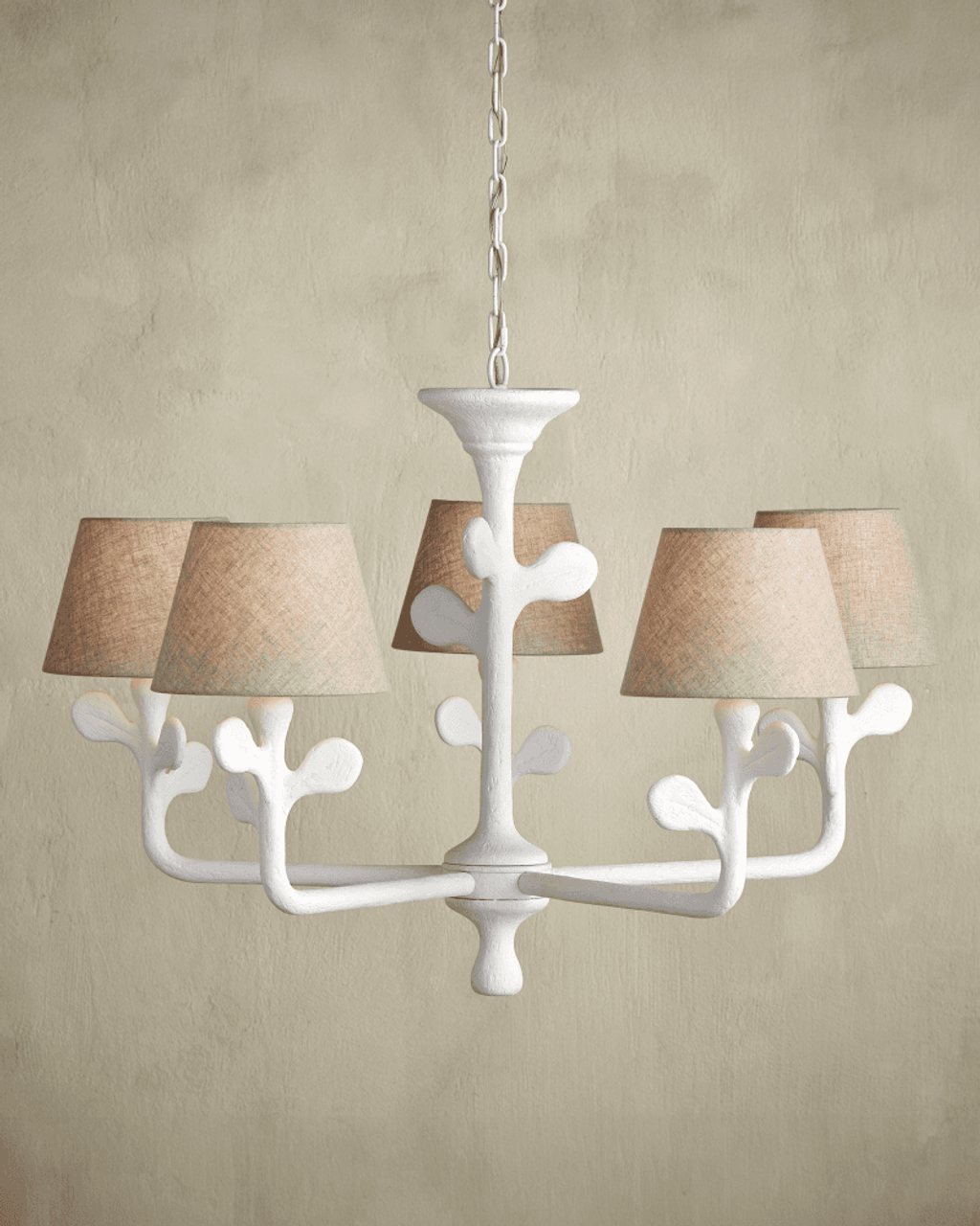 White Metal chandelier - Isla Nest for dining room view 6