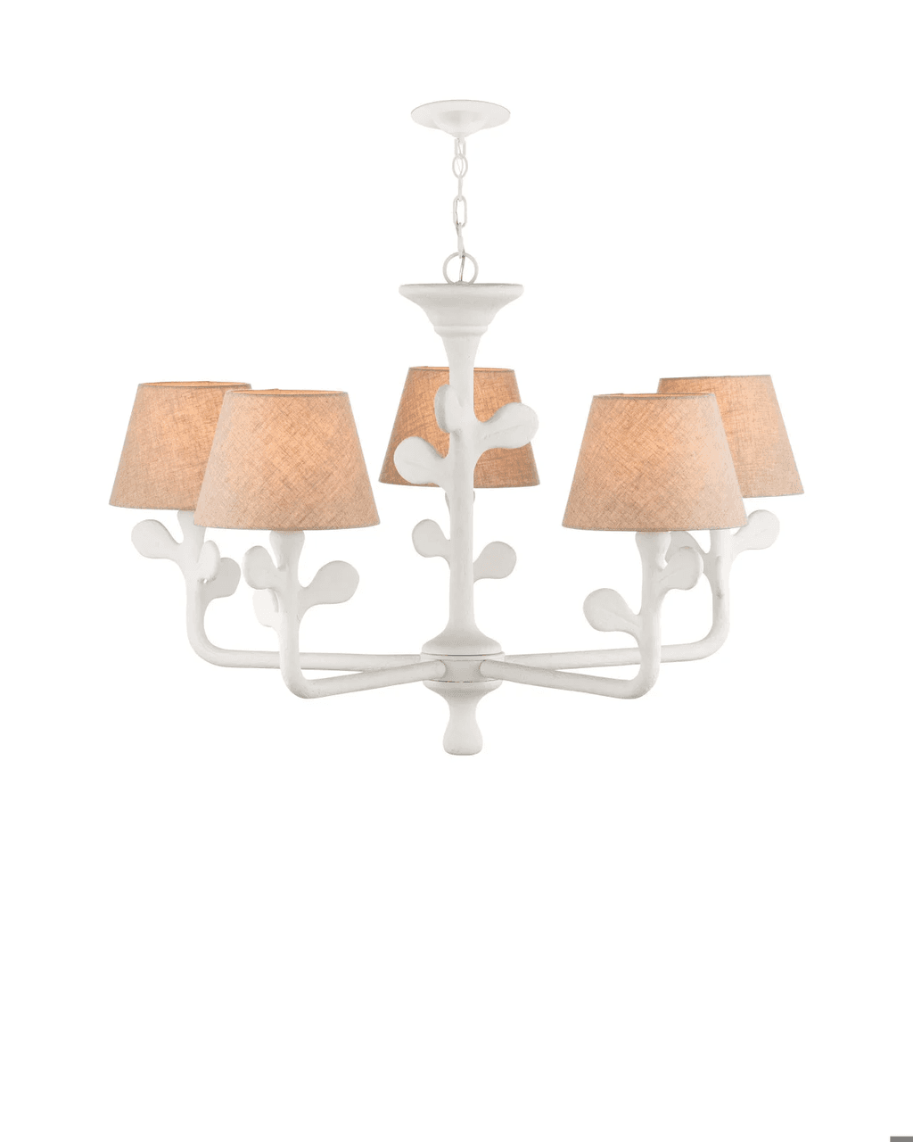 White Metal chandelier - Isla Nest for dining room view 1