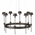 Bronze Iron chandelier - Una Verge for dining room view 1