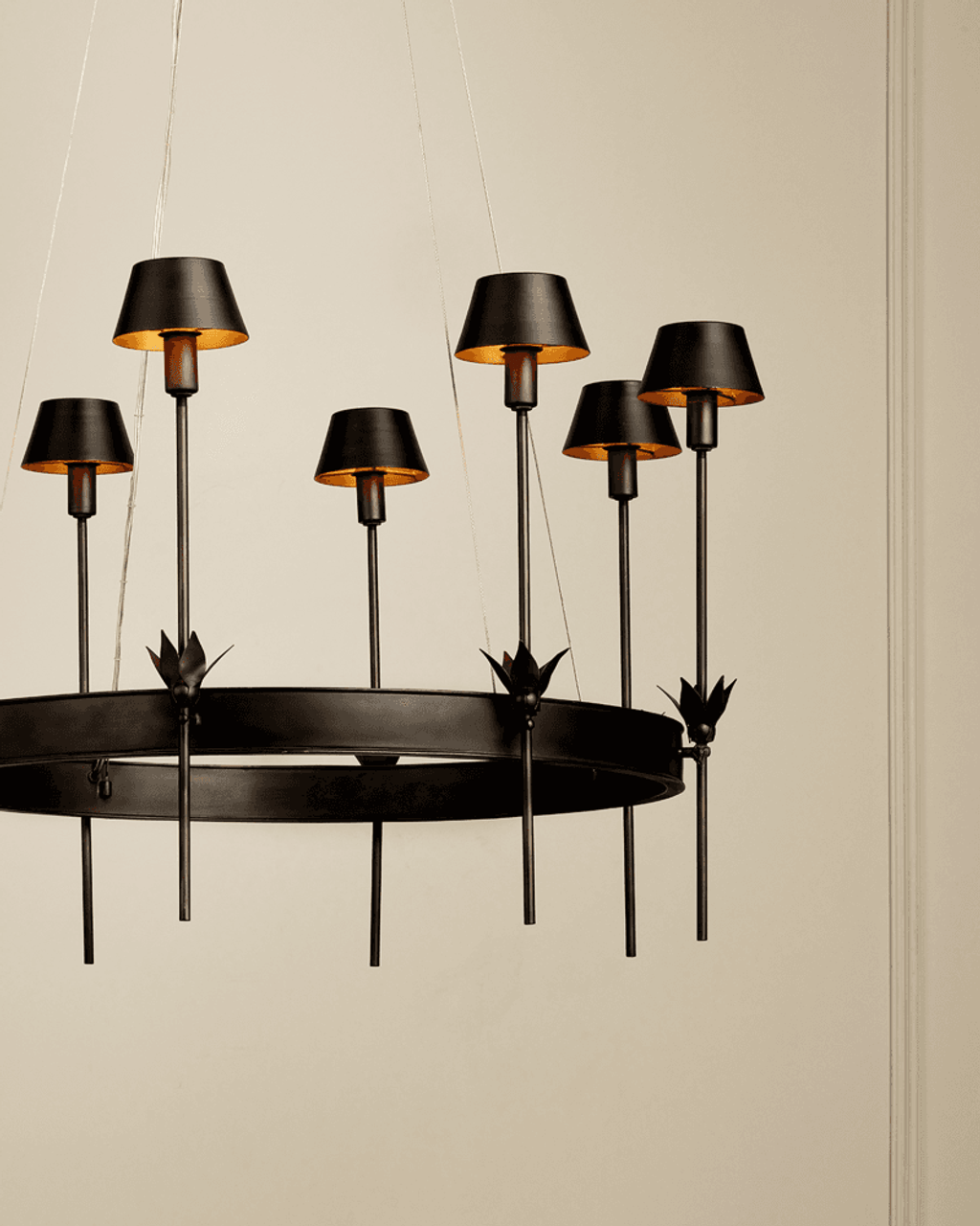 Bronze Iron chandelier - Una Verge for dining room view 2