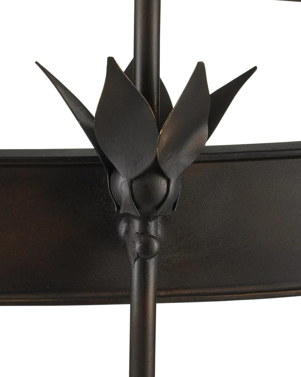 Bronze Iron chandelier - Una Verge for dining room view 4