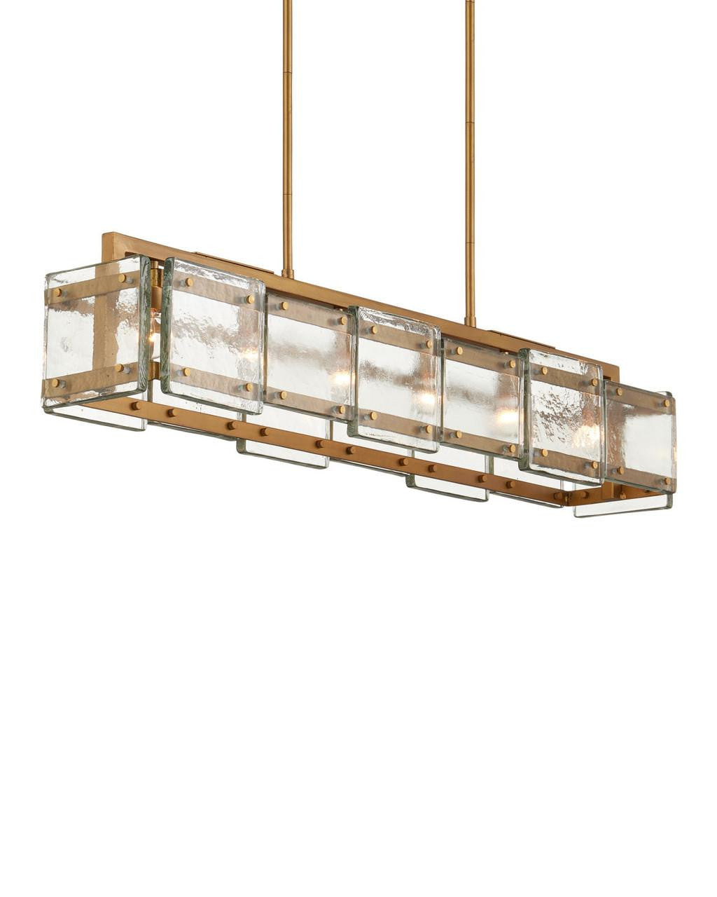 Antique Brass Glass Round chandelier - Mira Nest for dining room view 1