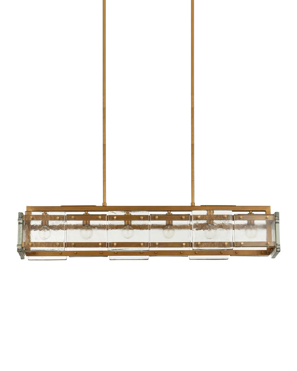 Antique Brass Glass Round chandelier - Mira Nest for dining room view 4