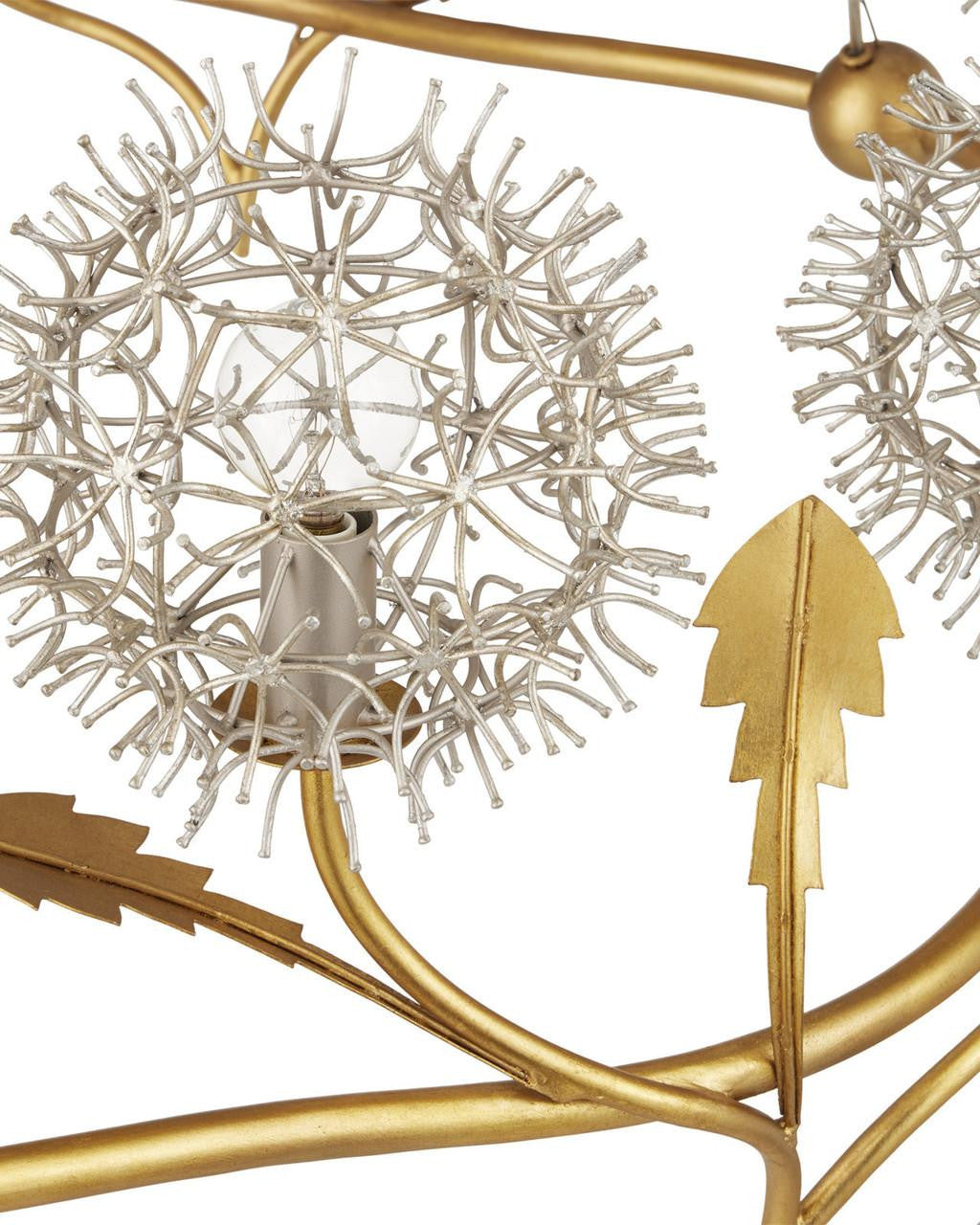 Gold Iron Round chandelier - Rumi Verge for dining room view 2