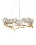 Gold Iron Round chandelier - Rumi Verge for dining room view 1