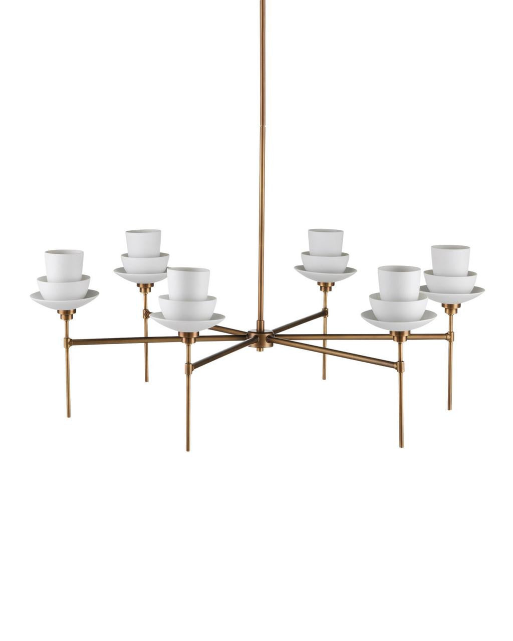 Antique Brass Brass chandelier - Celia Verge for dining room view 5