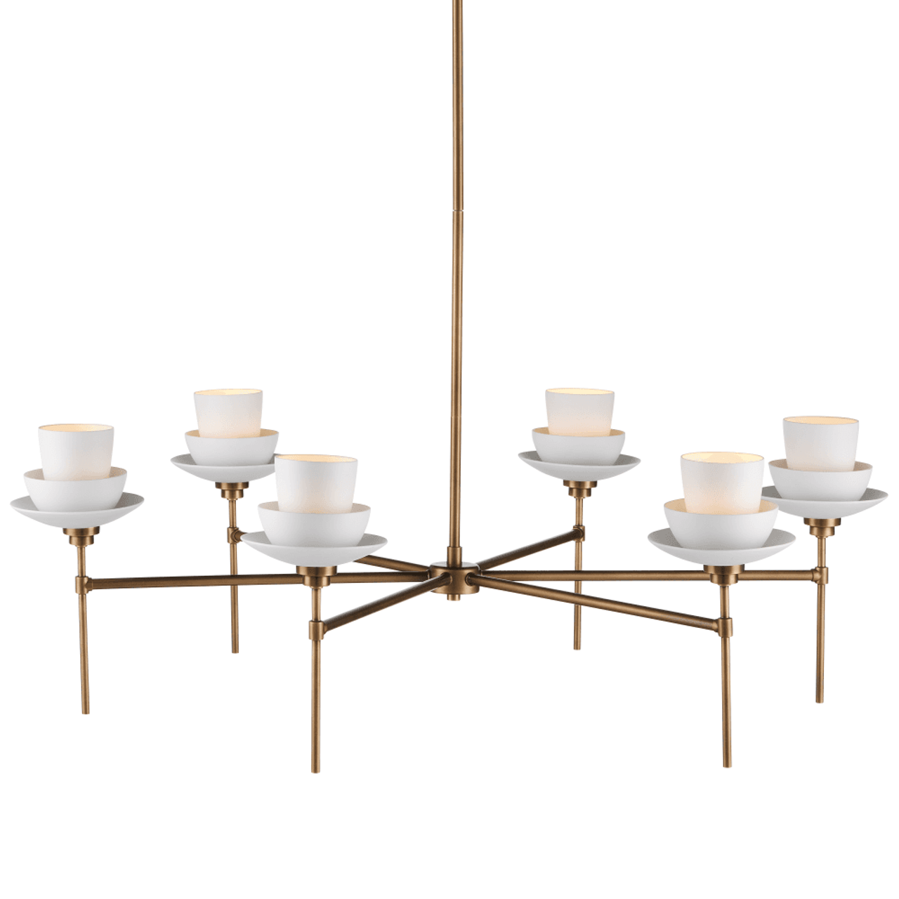 Antique Brass Brass chandelier - Celia Verge for dining room view 1