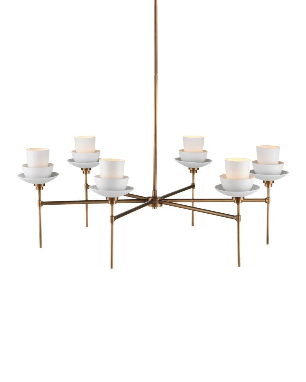 Antique Brass Brass chandelier - Celia Verge for dining room view 2