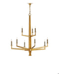 Gold Iron chandelier - Opal Point for dining room view 1