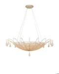Sandstone Wood chandelier - Iris Nest for dining room view 1