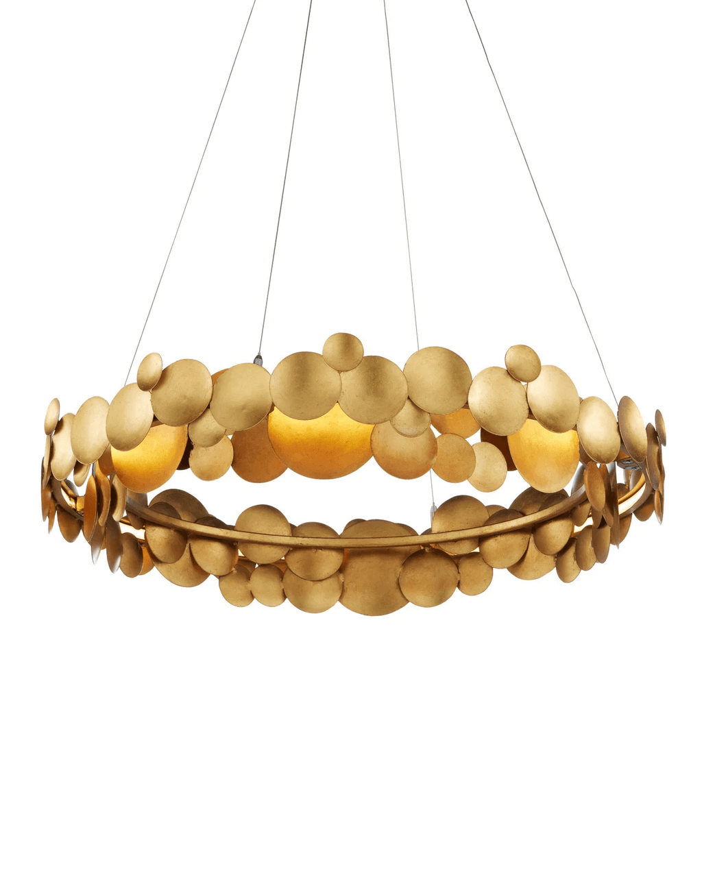 Gold Iron Candle chandelier - Kestrel Verge for dining room view 3