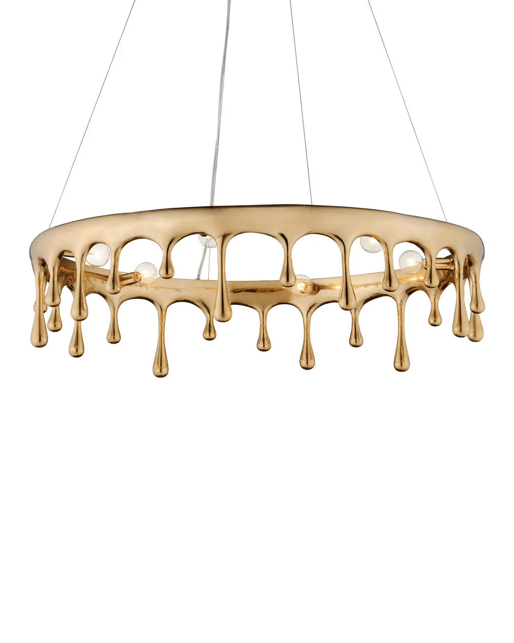 Brass Brass Round chandelier - Evren Dawn for dining room view 3