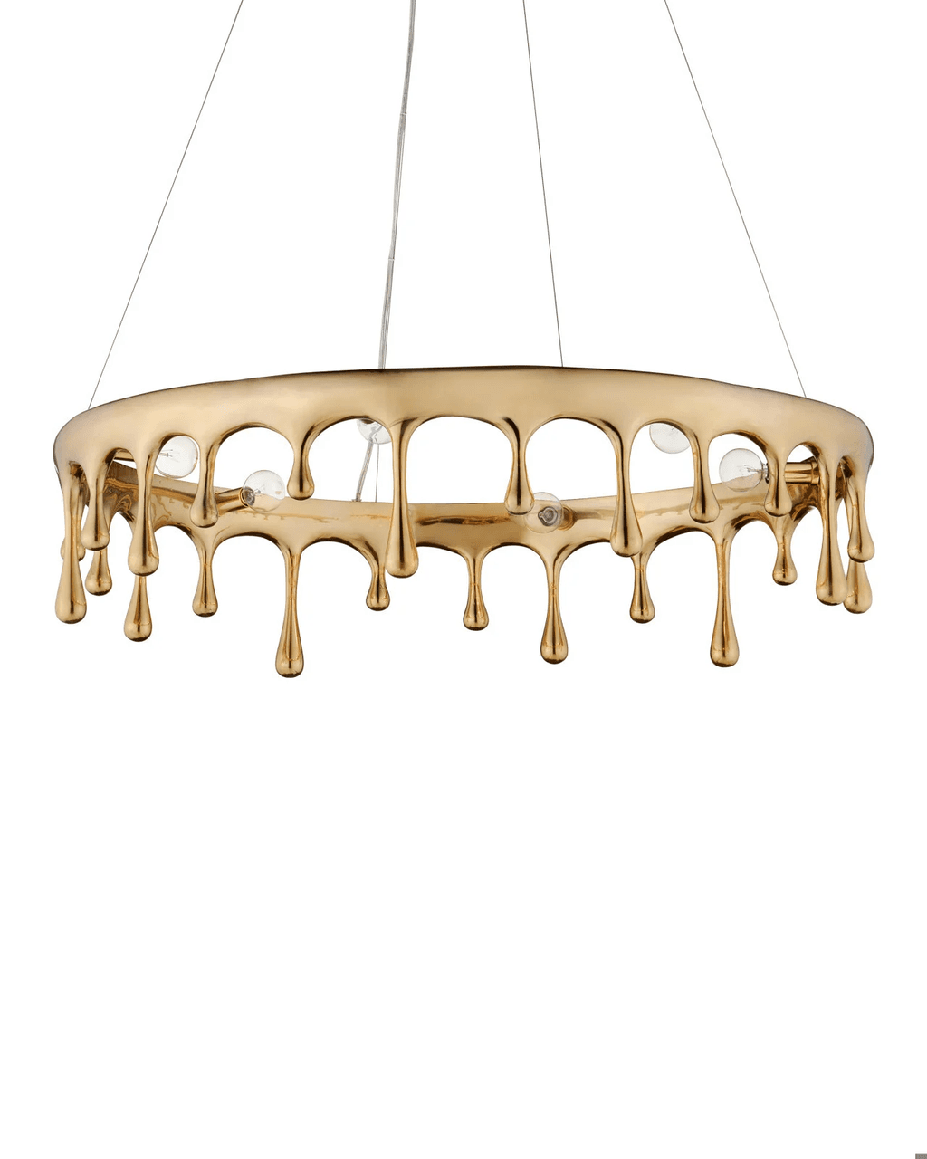 Brass Brass Round chandelier - Evren Dawn for dining room view 5