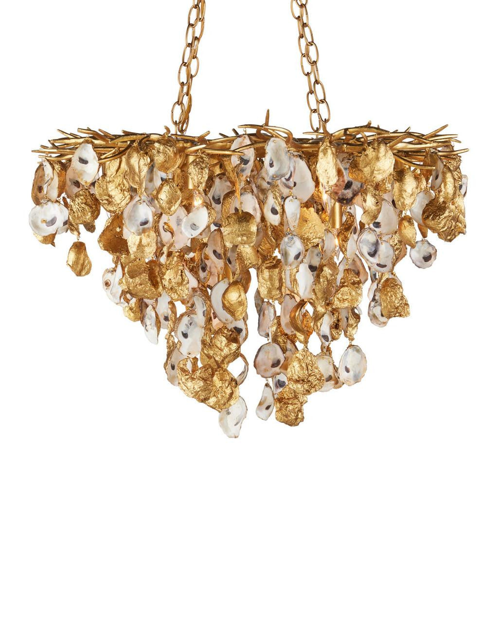 Gold Iron chandelier - Celeste Mist for dining room view 4