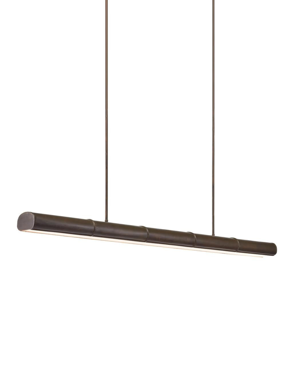 White Acrylic Linear chandelier - Nico Meadow for dining room view 1