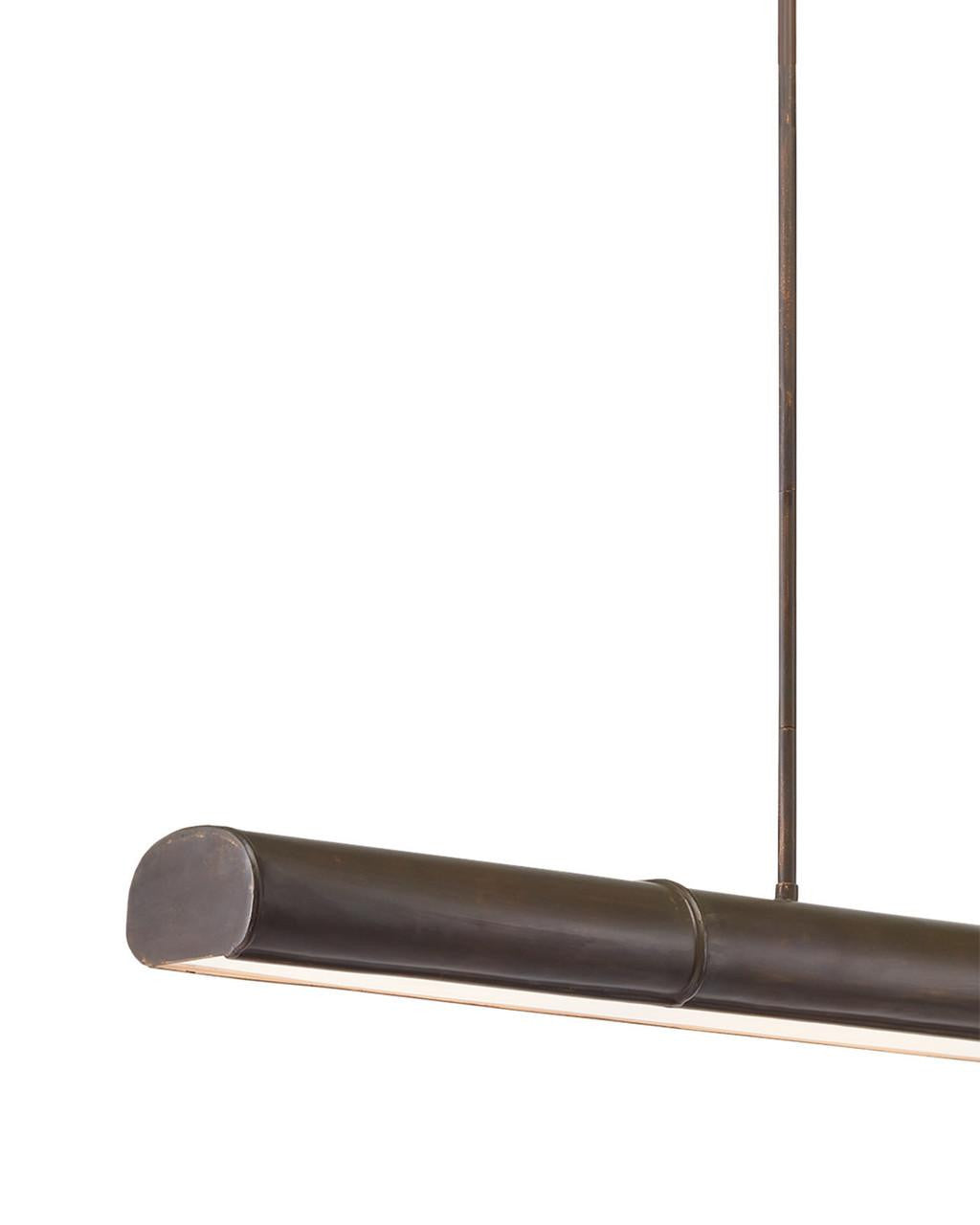 White Acrylic Linear chandelier - Nico Meadow for dining room view 2