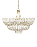 White Glass chandelier - Nysa Verge for dining room view 1