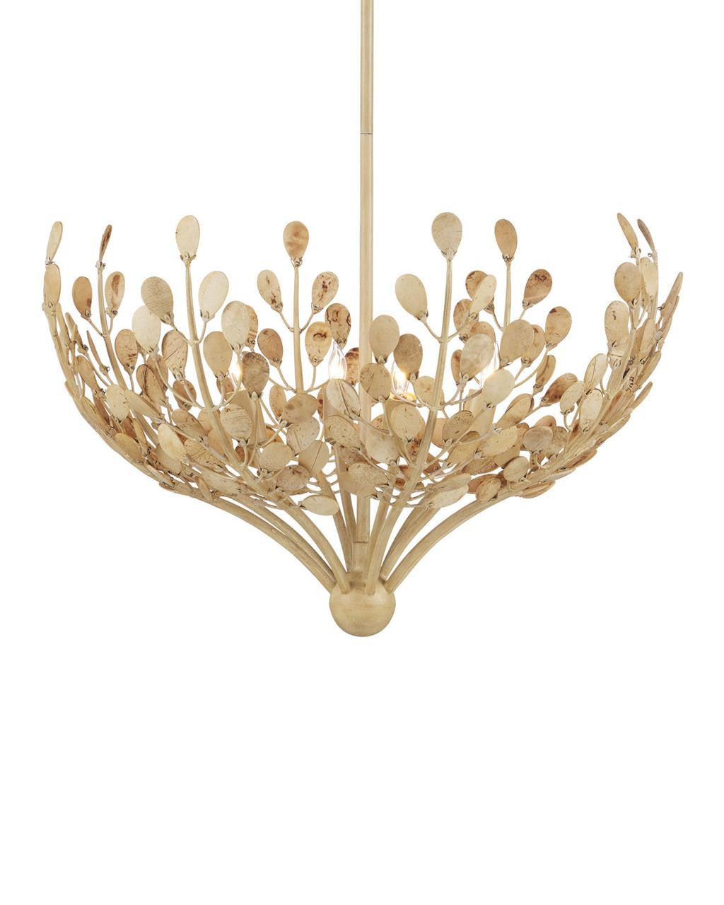 Gold Iron chandelier - Celeste Mist for dining room view 8