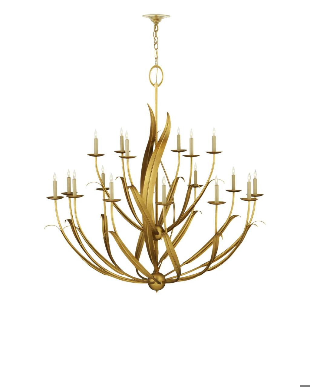 Gold Iron chandelier - Kairo Verge for dining room view 3