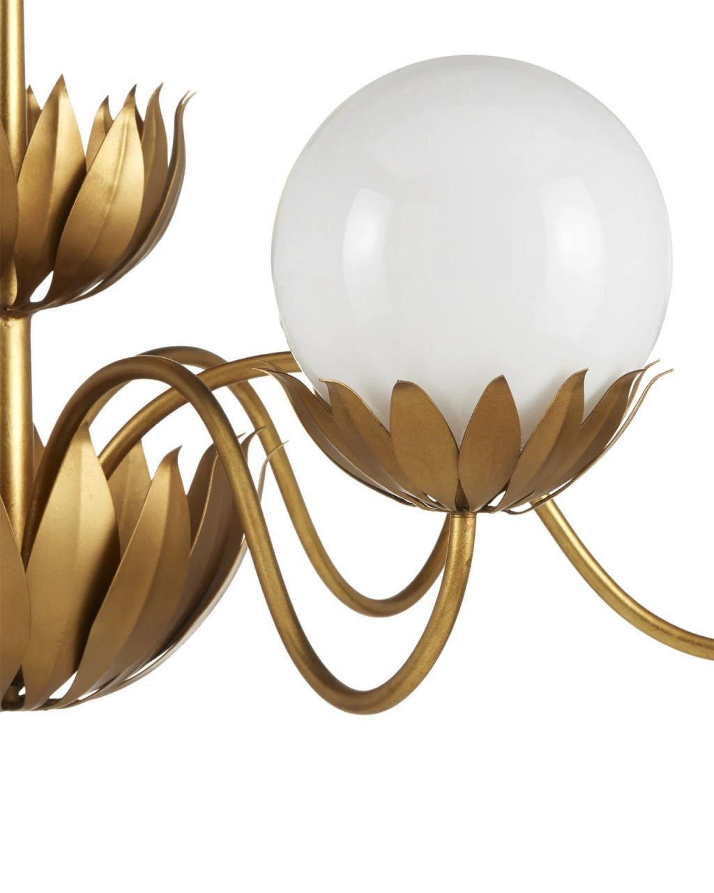 White Glass chandelier - Evren Verge for dining room view 3