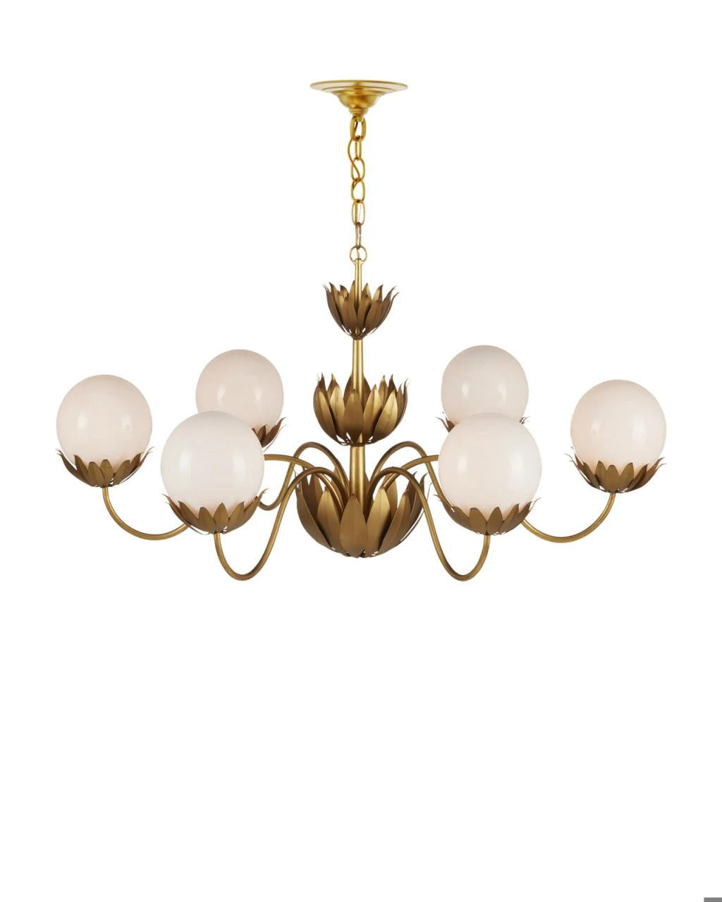 White Glass chandelier - Evren Verge for dining room view 5