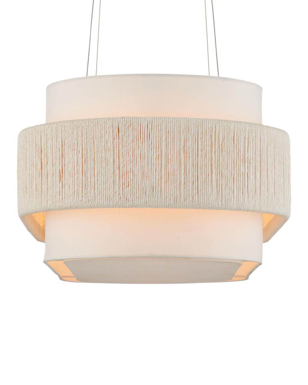 White Iron Round chandelier - Celeste Nest for dining room view 4
