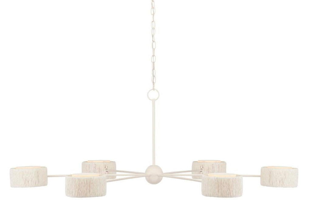White Acrylic Round chandelier - Onda Meadow for dining room view 1