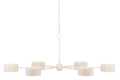 White Acrylic Round chandelier - Onda Meadow for dining room view 1