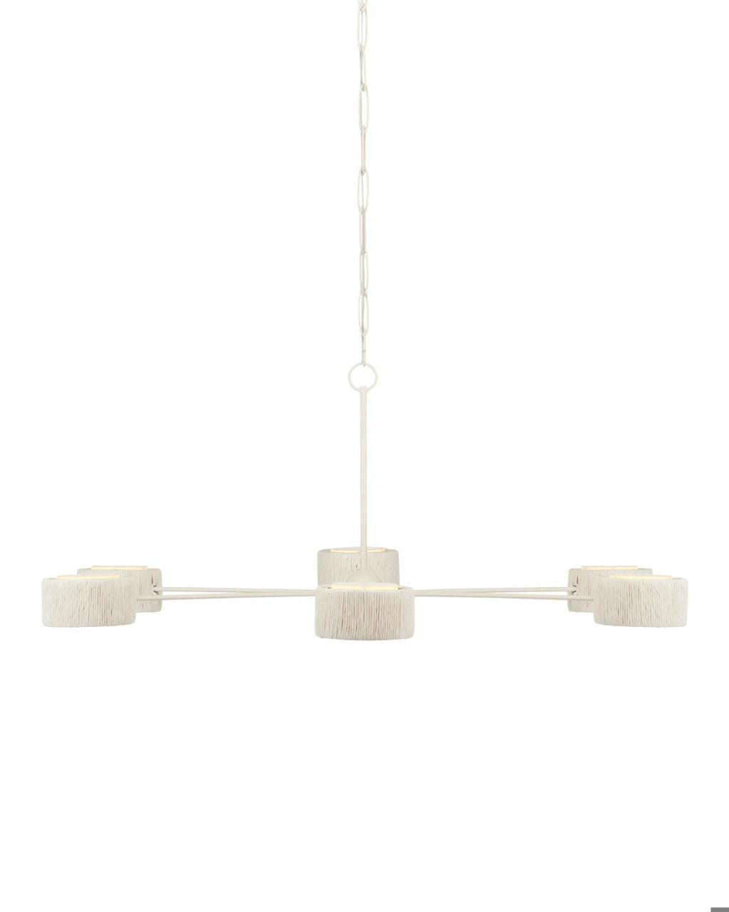 White Acrylic Round chandelier - Onda Meadow for dining room view 8