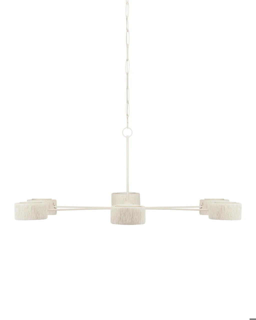 White Acrylic Round chandelier - Onda Meadow for dining room view 7