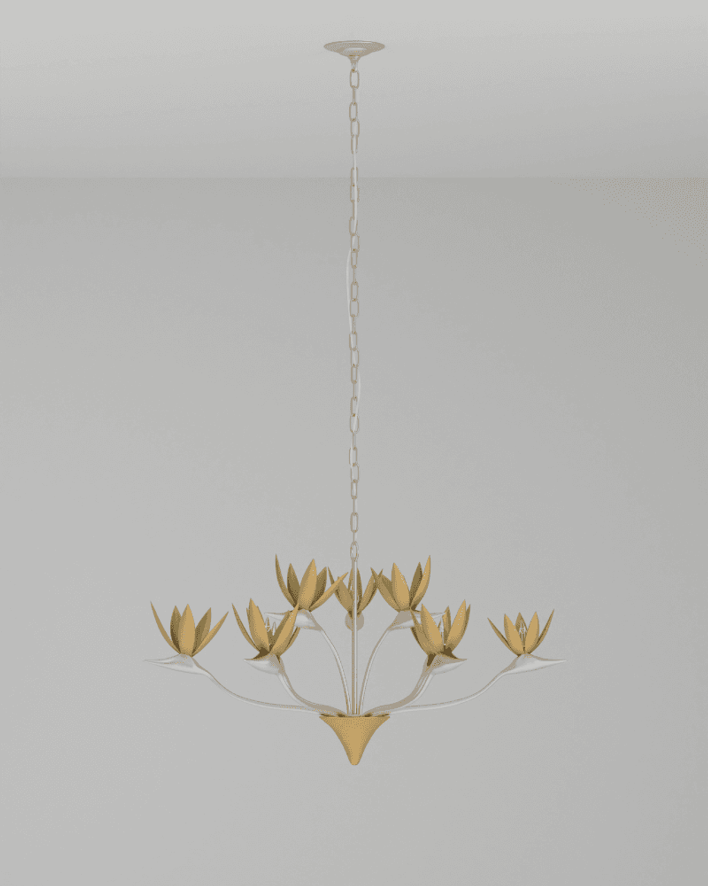 Gold Iron chandelier - Maris Trace for dining room view 4
