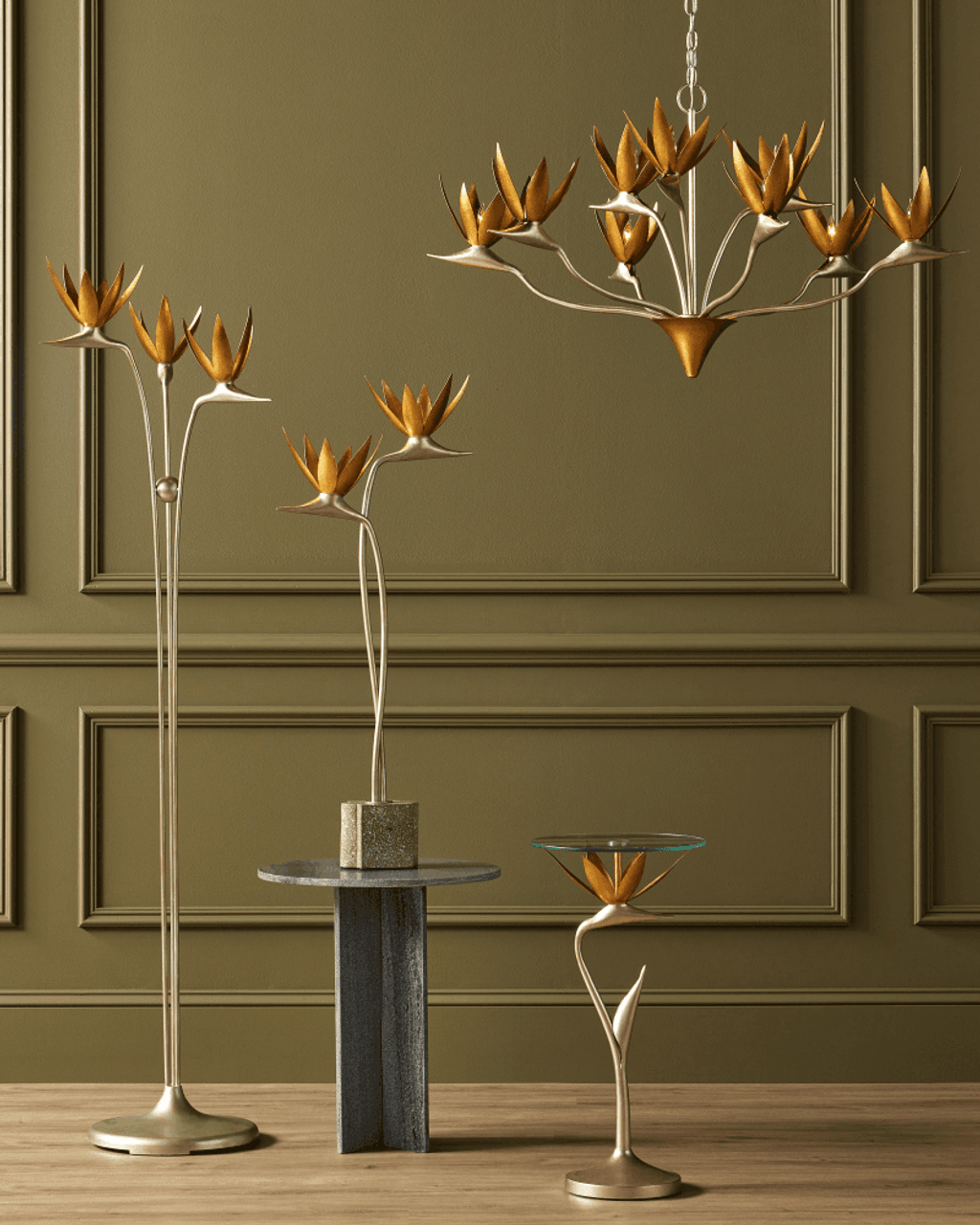 White Iron chandelier - Celeste Trace for dining room view 8