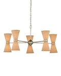 Silver Iron chandelier - Halo Ray for dining room view 1