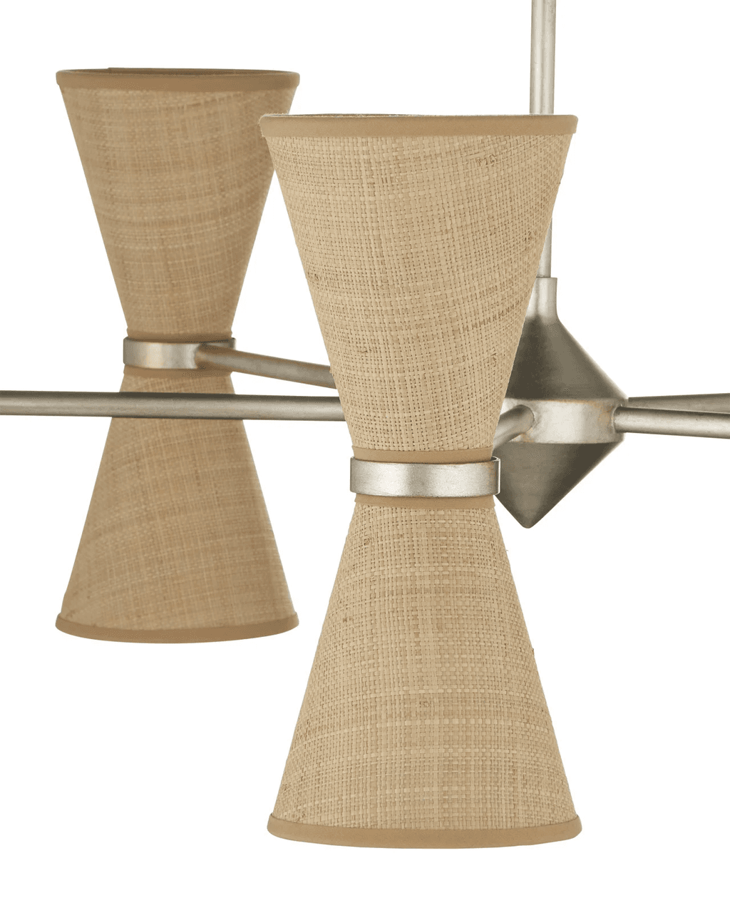 Silver Iron chandelier - Halo Ray for dining room view 3