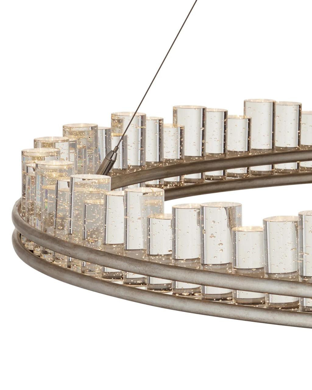 Clear Crystal chandelier - Lumen Ray for dining room view 4