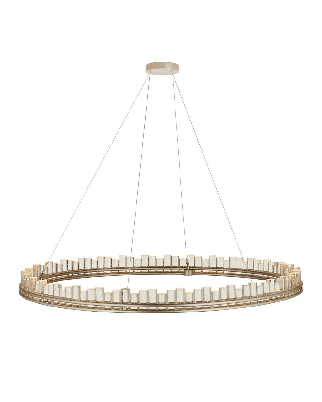 Clear Crystal chandelier - Lumen Ray for dining room view 1