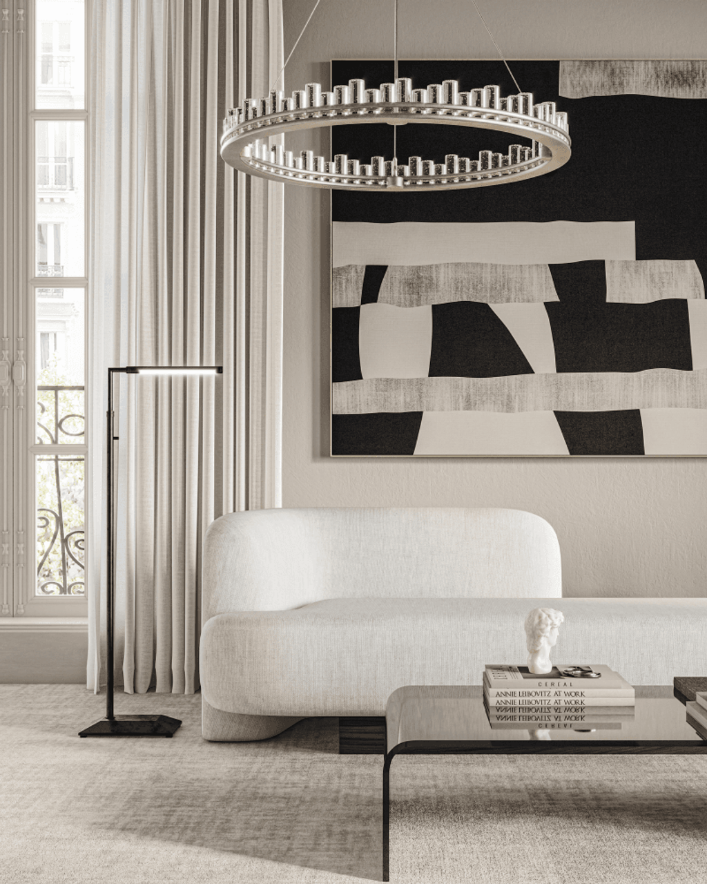 Clear Crystal chandelier - Ivara Ray for dining room view 6