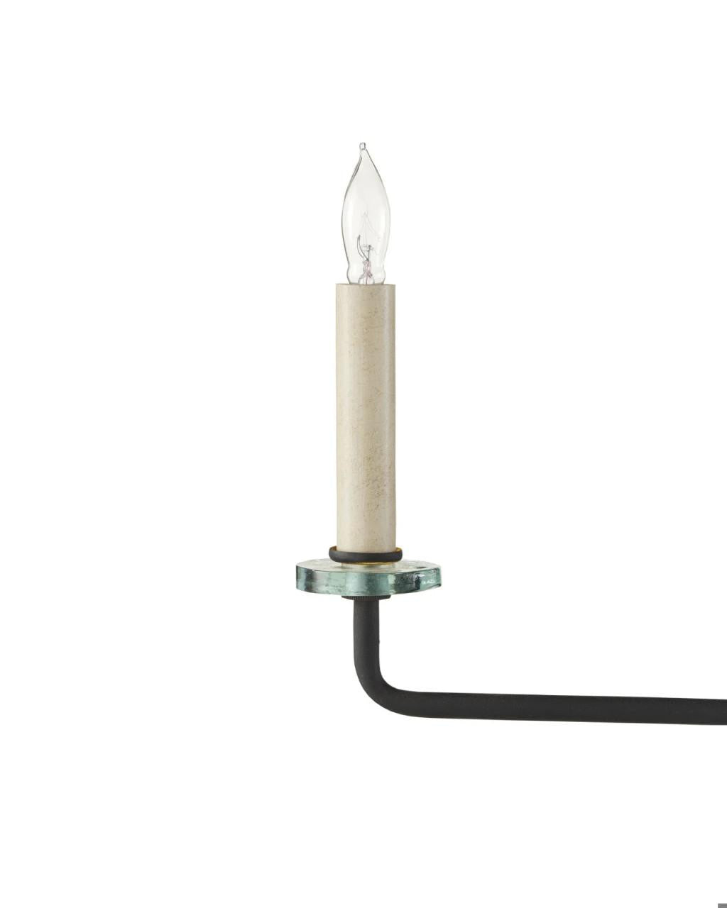 Black Glass chandelier - Maia Verge for dining room view 5